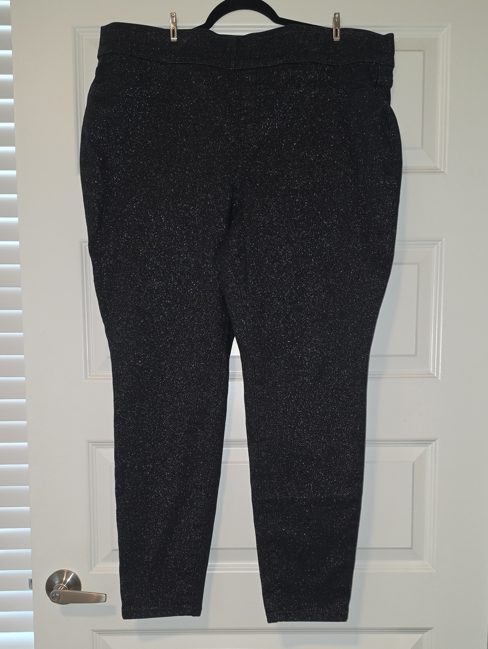 Lane Bryant Women's Black Smooth Non-transfer Sparkle Ponte Pants 20w